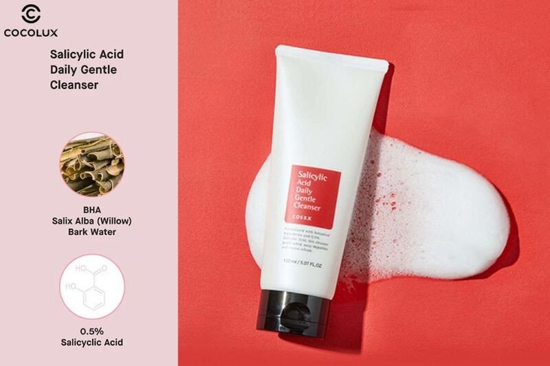 Bảng thành phần chính của sữa rửa mặt Cosrx Salicylic Acid hỗ trợ giảm mụn