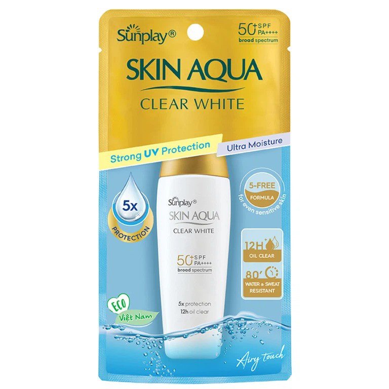 Bảo vệ da với sữa chống nắng Skin Aqua Clear White hiệu quả