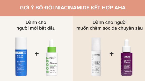 Bộ đôi AHA và Niacinamide cải thiện kết cấu da sáng mịn
