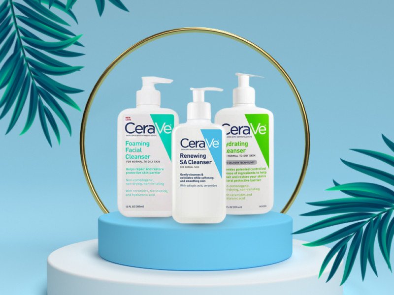 Bộ sưu tập sữa rửa mặt Cerave đa dạng, dịu nhẹ phù hợp nhiều loại da