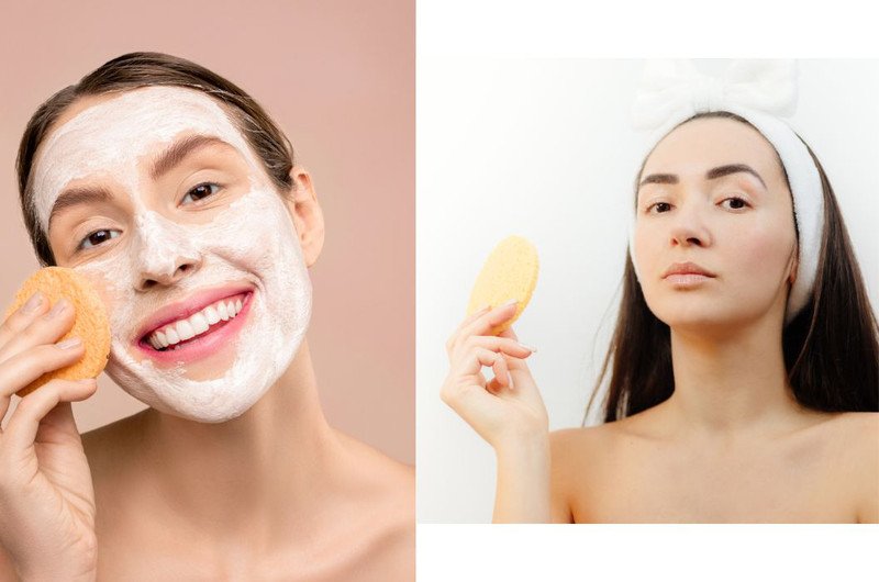 bông rửa mặt bọt biển tạo bọt mịn