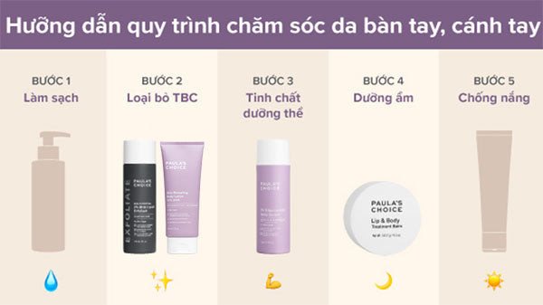 các bước chống lão hóa da bàn tay và cánh tay