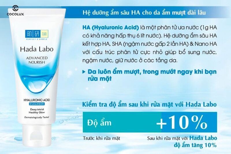 Các thành phần nổi bật trong Sữa Rửa Mặt Hada Labo Advanced Nourish