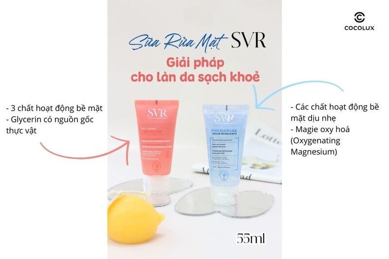Các thành phần tự nhiên trong sữa rửa mặt SVR Topialyse và Physiopure