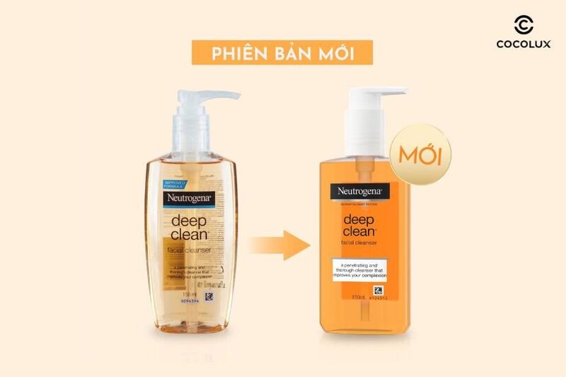 Chai sữa rửa mặt Neutrogena Deep Clean dạng vòi pump tiện lợi