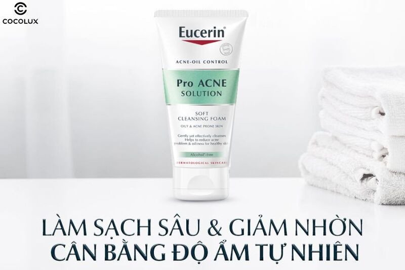 Công dụng chính của Gel rửa mặt Eucerin tạo bọt cho da mụn