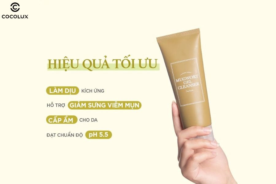 Công dụng của Gel rửa mặt I'm From Mugwort