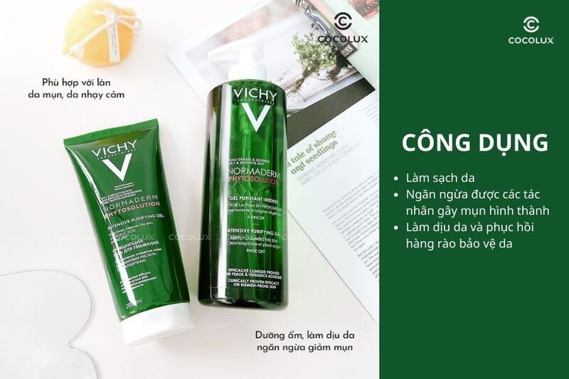 Công dụng làm sạch sâu và giảm mụn của Gel rửa mặt Vichy