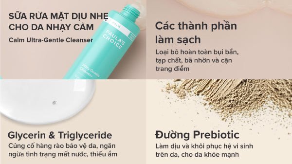 Công thức sữa rửa mặt dành cho da nhạy cảm và mụn
