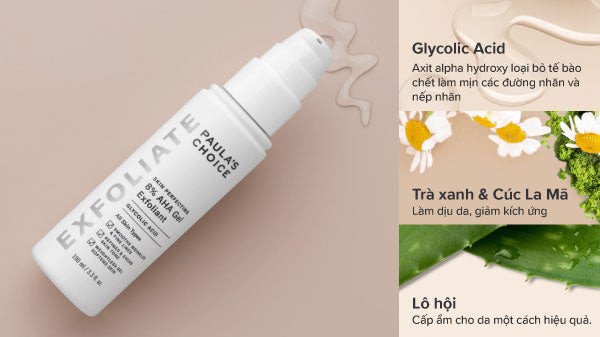 Dung dịch tẩy tế bào chết hóa học với 8% AHA