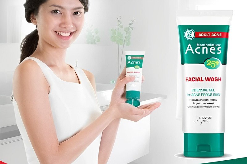 Gel rửa mặt Acnes 25+ Facial Wash cho da mụn người trưởng thành