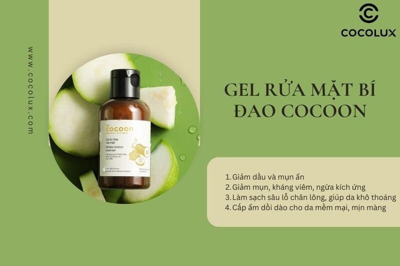 Gel rửa mặt bí đao Cocoon hỗ trợ giảm mụn
