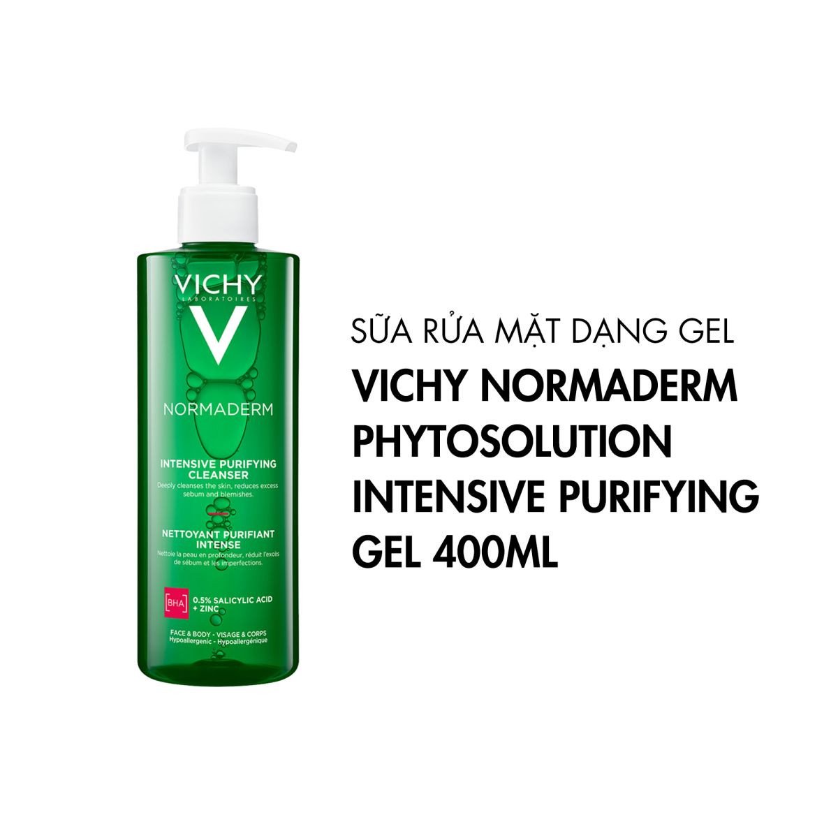 Gel rửa mặt Vichy Normaderm Phytosolution kiểm soát bã nhờn cho da dầu