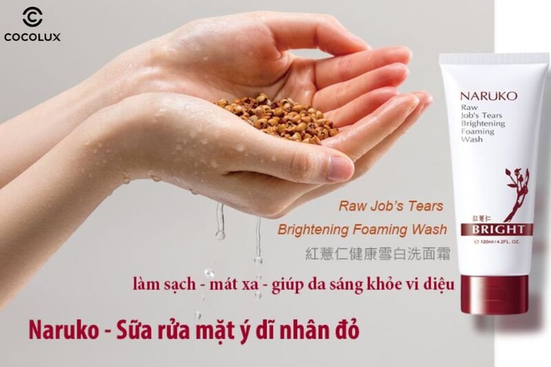 Hạt ý dĩ, thành phần chính trong sữa rửa mặt Naruko Ý Dĩ Bright