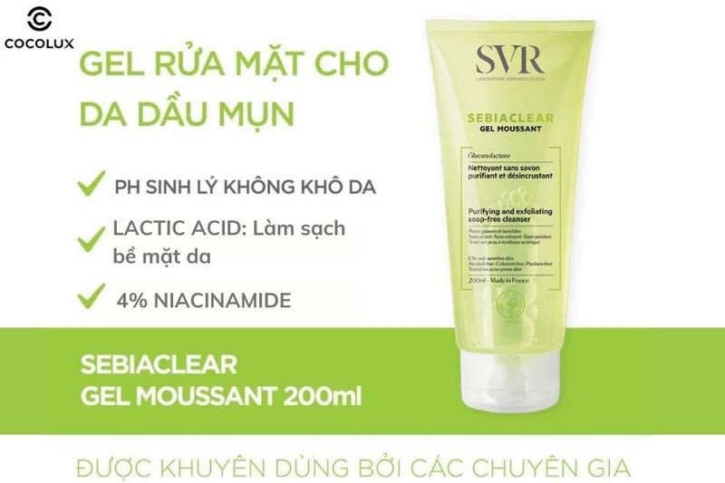 Hiệu quả làm sạch dịu nhẹ của sữa rửa mặt SVR