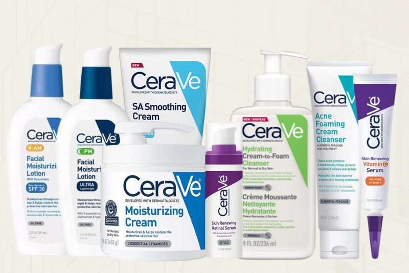 Hình ảnh sữa rửa mặt Cerave, thương hiệu được tin dùng cho làn da nhạy cảm của bà bầu