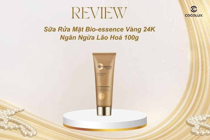 Hình ảnh tổng quan sữa rửa mặt Bio-essence vàng 24K chống lão hóa