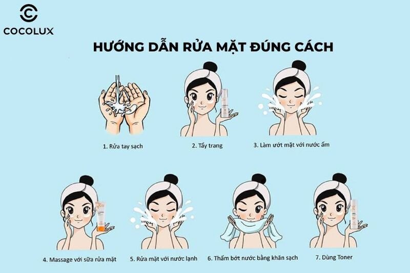 Hướng dẫn chi tiết các bước rửa mặt hiệu quả