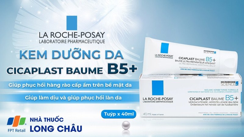 Kem dưỡng phục hồi da chuyên sâu La Roche-Posay Cicaplast Baume B5+ giúp làm dịu và tái tạo hàng rào bảo vệ da hiệu quả