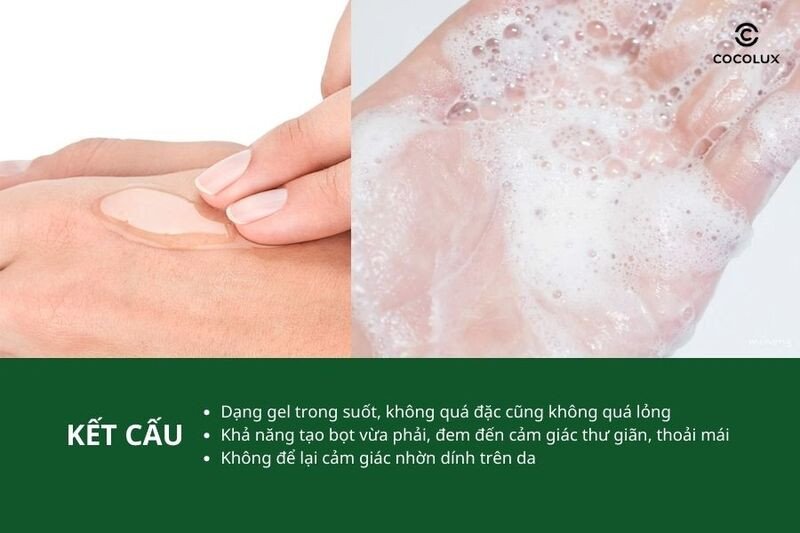 Kết cấu dạng gel trong suốt của sản phẩm rửa mặt Vichy