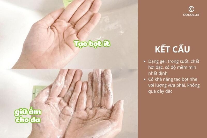Kết cấu dạng gel trong suốt của sữa rửa mặt SVR