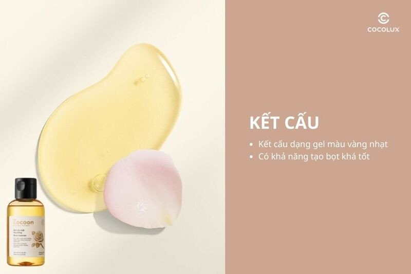 Kết cấu sữa rửa mặt hoa hồng