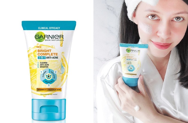 Kết quả cải thiện làn da sáng mịn sau khi sử dụng sữa rửa mặt Garnier đều đặn