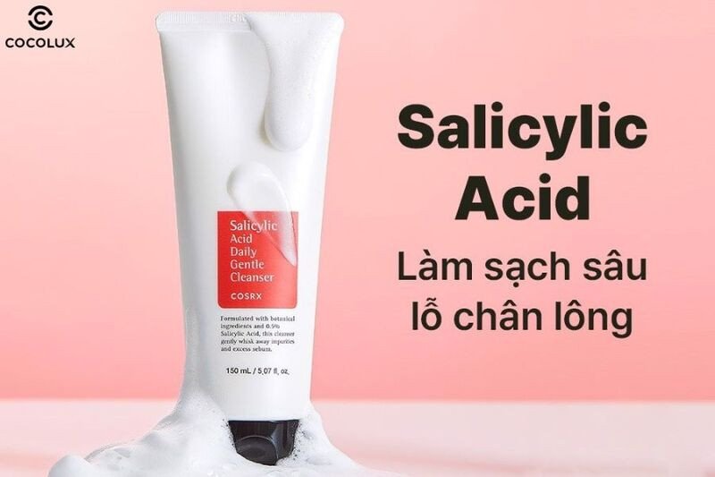 Khả năng làm sạch sâu của sữa rửa mặt Cosrx với BHA