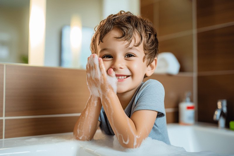 Không cần thiết sử dụng sữa rửa mặt cho trẻ còn quá nhỏ