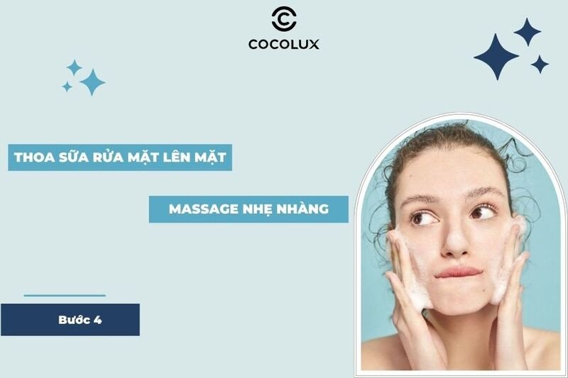 Kỹ thuật massage nhẹ nhàng khi dùng sữa rửa mặt