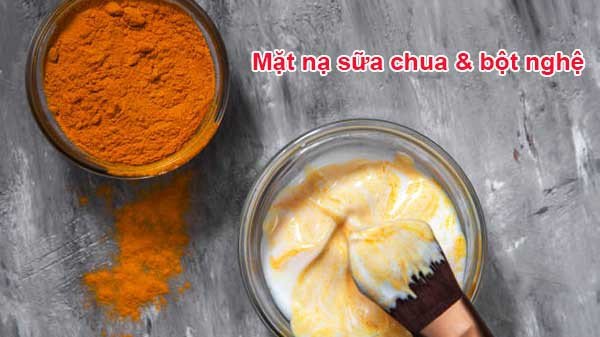 Làm mờ vết thâm với mặt nạ sữa chua kết hợp bột nghệ