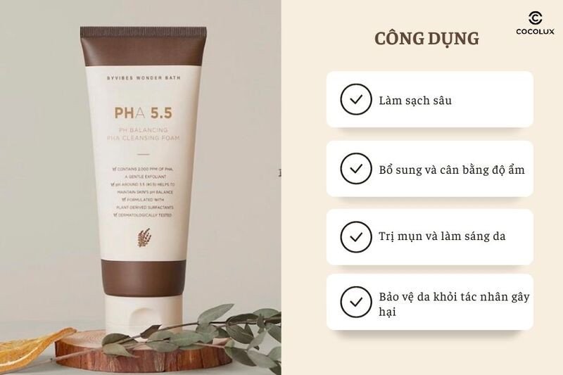 Lợi ích vượt trội của sữa rửa mặt Byvibes Wonder Bath PHA 5.5 cho làn da