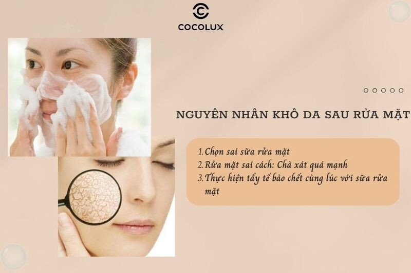 Những nguyên nhân chính gây tình trạng sữa rửa mặt khô da