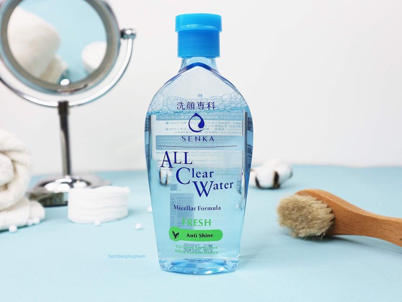 Nước tẩy trang không cồn Senka Micellar All Clear Water Fresh từ Nhật Bản