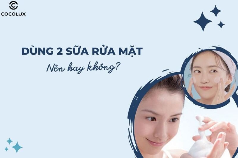 Phụ nữ rửa mặt buổi sáng và buổi tối