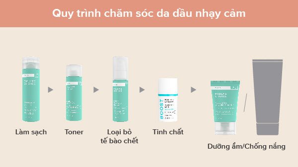Quy trình chăm sóc da dầu nhạy cảm nam