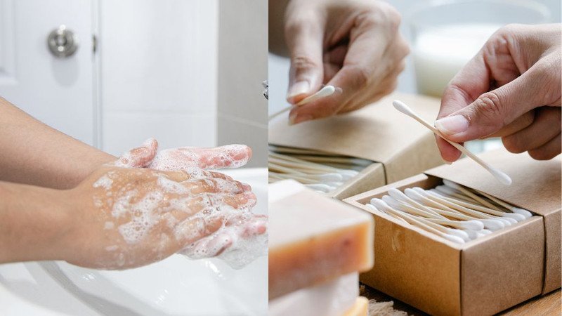 Rửa tay sạch và sử dụng dụng cụ chuyên dụng là lưu ý quan trọng khi nặn mụn để tránh nhiễm trùng