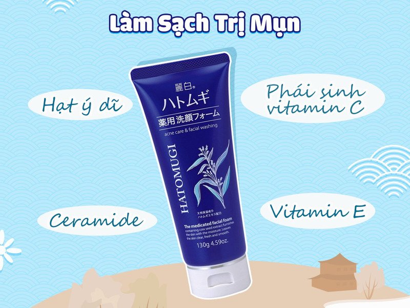 Sản phẩm Hatomugi xanh giúp làm sạch da hiệu quả