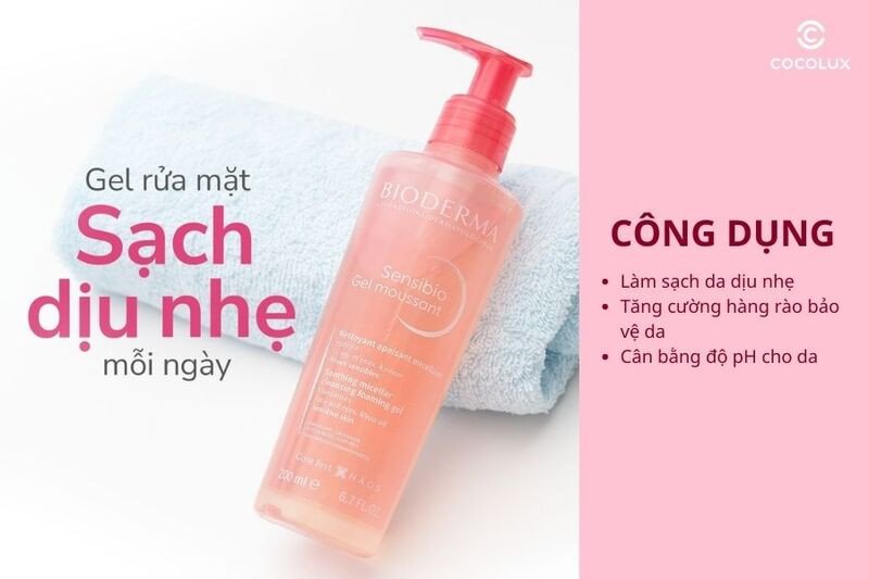 Sản phẩm sữa rửa mặt Bioderma Sensibio Gel Moussant mang lại cảm giác dịu nhẹ