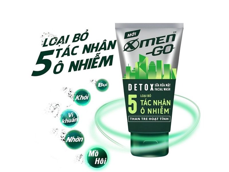 Sản phẩm sữa rửa mặt X-Men Go Detox dành cho nam giới