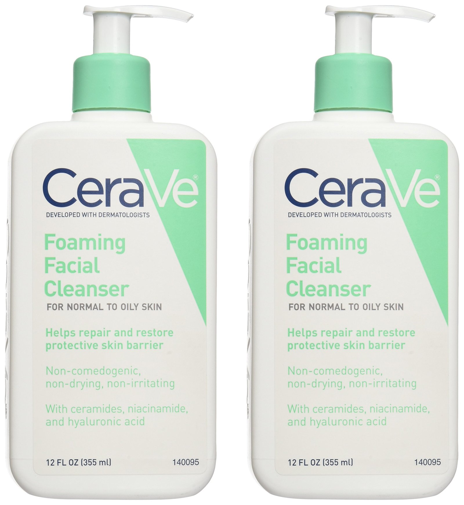 So sánh chi tiết bao bì sữa rửa mặt Cerave thật và giả, tập trung vào màu sắc và chất liệu