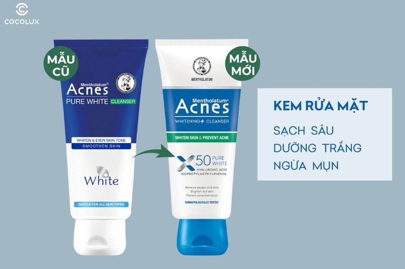 Sữa rửa mặt Acnes Whitening+ giúp dưỡng trắng và làm đều màu da