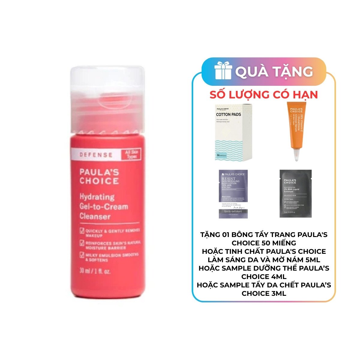 Sữa rửa mặt Amino Acid Paula's Choice cấp ẩm