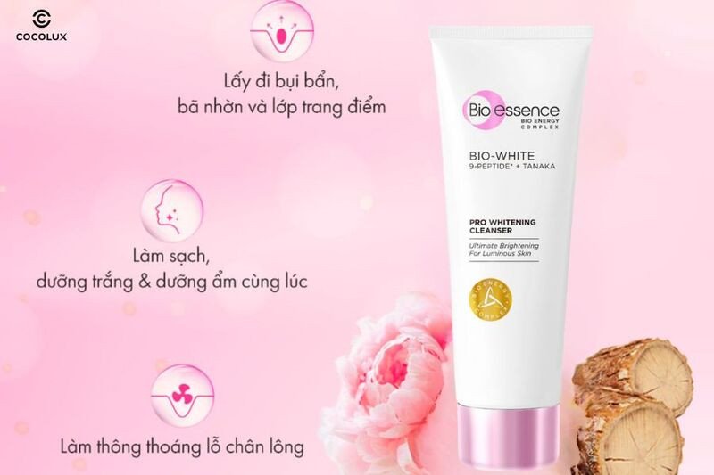 Sữa Rửa Mặt Bio-essence Bio-White Pro Whitening Cleanser Dưỡng Sáng Da 100g có nhiều công dụng nổi bật