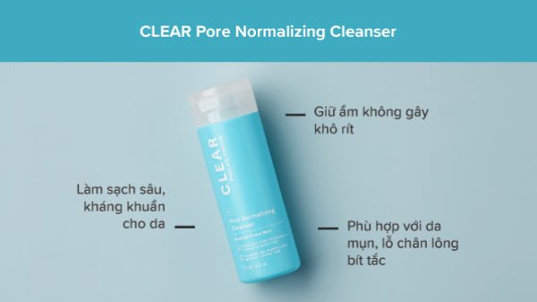 Sữa rửa mặt chuyên biệt giúp làm sạch sâu cho da mụn