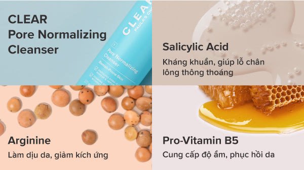 Sữa rửa mặt dịu nhẹ làm sạch sâu, giảm thâm sạm và thu nhỏ lỗ chân lông cho làn da xỉn màu.