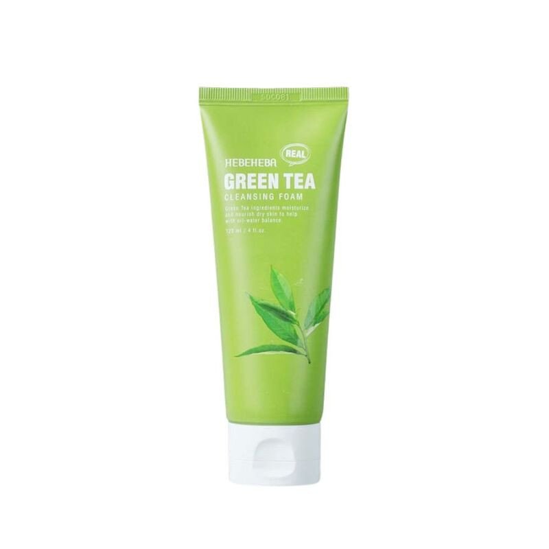 Sữa rửa mặt Hebeheba Real Green Tea Cleansing Foam Trà Xanh