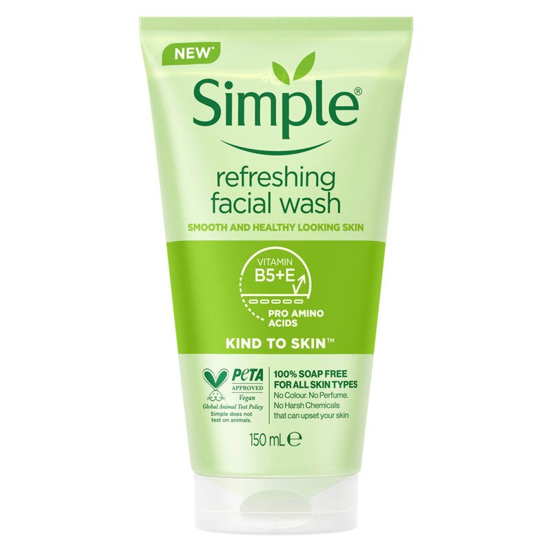 Sữa rửa mặt không bọt Simple Kind To Skin làm sạch dịu nhẹ cho da nhạy cảm