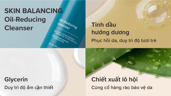 Sữa rửa mặt kiểm soát dầu, hỗ trợ cải thiện tình trạng da xỉn màu và lỗ chân lông to.
