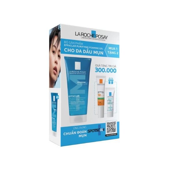 Sữa rửa mặt La Roche-Posay Effaclar cho da dầu kiểm soát bã nhờn, giúp da sạch thoáng và ngăn ngừa mụn